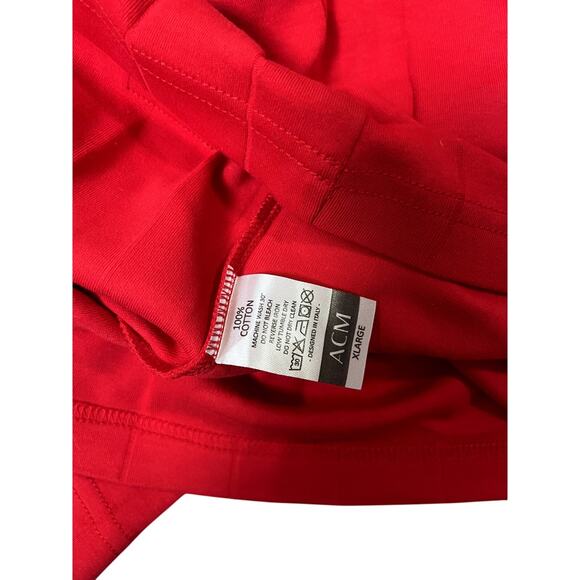 A.C. Milan Red Drop Needle Short Sleeve T-shirt Sz XL - Picture 7 of 7